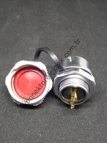 WEIPU WY16K2ZM 2 Pin IP67 Metal Kasa Bayonet Panel Tipi Dişi Su Geçirmez Konnektör