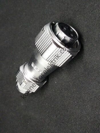 WEIPU WY16K3TE 3 Pin IP67 Metal Kasa Bayonet Kablo Tipi Dişi Su Geçirmez Konnektör