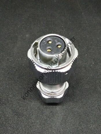 WEIPU WY16K3TE 3 Pin IP67 Metal Kasa Bayonet Kablo Tipi Dişi Su Geçirmez Konnektör