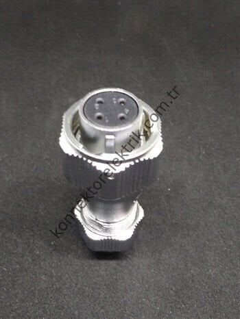 WEIPU WY16K4TE 4 Pin IP67 Metal Kasa Bayonet Kablo Tipi Dişi Su Geçirmez Konnektör