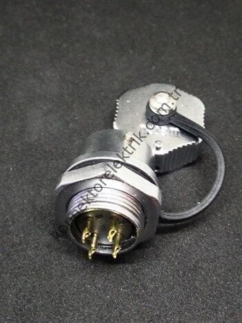 WEIPU WY16K4ZM 4 Pin IP67 Metal Kasa Bayonet Panel Tipi Dişi Su Geçirmez Konnektör