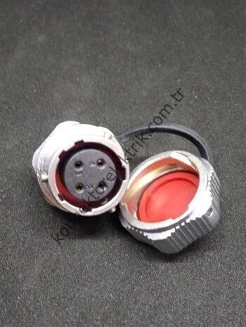 WEIPU WY16K4ZM 4 Pin IP67 Metal Kasa Bayonet Panel Tipi Dişi Su Geçirmez Konnektör