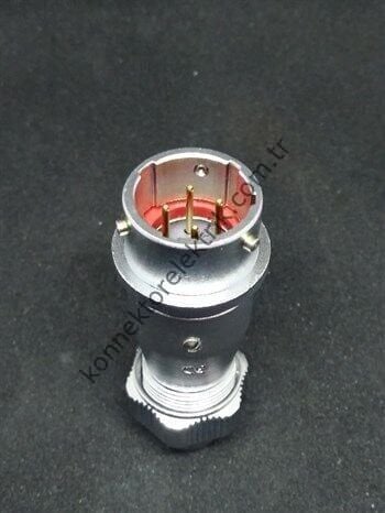 WEIPU WY16J4ZE 4 Pin IP67 Metal Kasa Bayonet Karşıt Kablo Tipi Erkek Su Geçirmez Konnektör