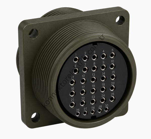 HZ CONNECTORS MS3102E 32-8S 30 Pin Metal Kasa Panel Tipi Dişi Askeri Konnektör