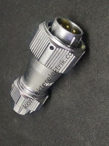 WEIPU WY16J5TE 5 Pin IP67 Metal Kasa Bayonet Kablo Tipi Erkek Su Geçirmez Konnektör