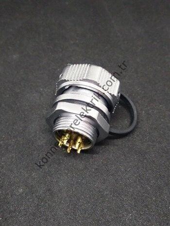 WEIPU WY16J5ZM 5 Pin IP67 Metal Kasa Bayonet Panel Tipi Erkek Su Geçirmez Konnektör