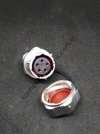 WEIPU WY16K5ZM 5 Pin IP67 Metal Kasa Bayonet Panel Tipi Dişi Su Geçirmez Konnektör