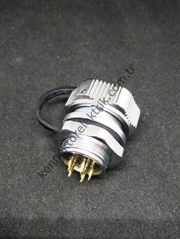 WEIPU WY16K5ZM 5 Pin IP67 Metal Kasa Bayonet Panel Tipi Dişi Su Geçirmez Konnektör
