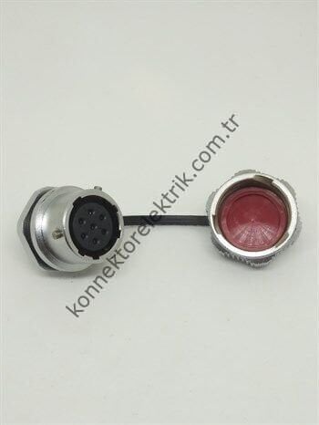 WEIPU WY16K7ZM 7 Pin IP67 Metal Kasa Bayonet Panel Tipi Dişi Su Geçirmez Konnektör