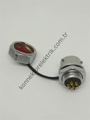 WEIPU WY16K7ZM 7 Pin IP67 Metal Kasa Bayonet Panel Tipi Dişi Su Geçirmez Konnektör