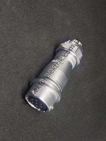 WEIPU WY16K7ZE 7 Pin IP67 Metal Kasa Bayonet Karşıt Kablo Tipi Dişi Su Geçirmez Konnektör