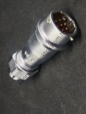 WEIPU WY16J7ZE 7 Pin IP67 Metal Kasa Bayonet Karşıt Kablo Tipi Erkek Su Geçirmez Konnektör