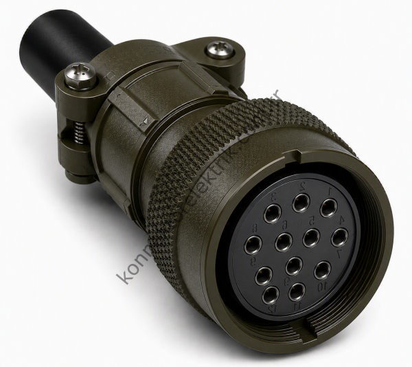 HZ CONNECTORS MS3106F 28-9S 12 Pin Metal Kasa Kablo Tipi Dişi Askeri Konnektör