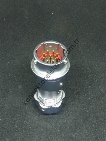 WEIPU WY16J9ZE 9 Pin IP67 Metal Kasa Bayonet Karşıt Kablo Tipi Erkek Su Geçirmez Konnektör