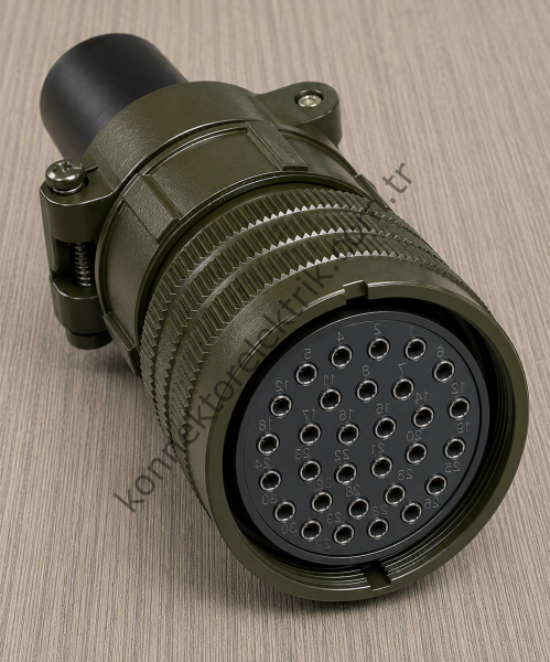 HZ CONNECTORS MS3106F 32-8S 30 Pin Metal Kasa Kablo Tipi Dişi Askeri Konnektör