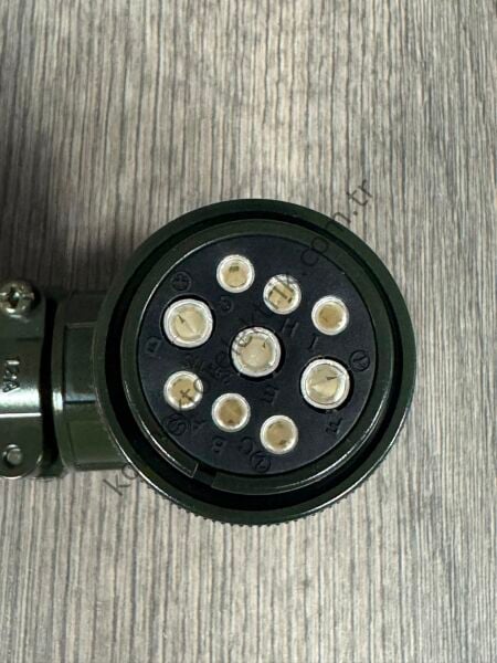 HZ CONNECTORS MS3108F 24-11S 9 Pin (3+6) Metal Kasa 90° Açılı Kablo Tipi Dişi Askeri Konnektör