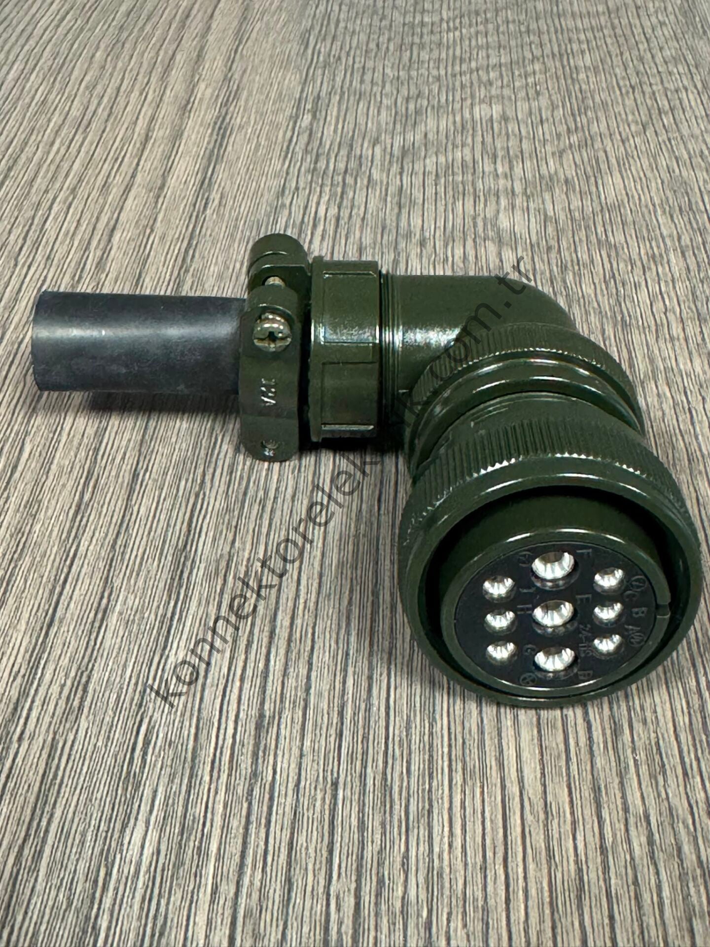 HZ CONNECTORS MS3108F 24-11S 9 Pin (3+6) Metal Kasa 90° Açılı Kablo Tipi Dişi Askeri Konnektör