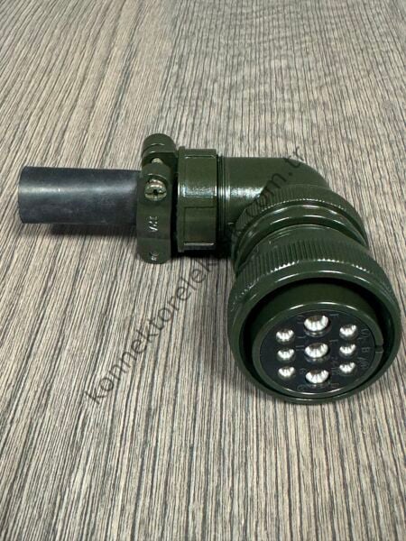 HZ CONNECTORS MS3108F 24-11S 9 Pin (3+6) Metal Kasa 90° Açılı Kablo Tipi Dişi Askeri Konnektör