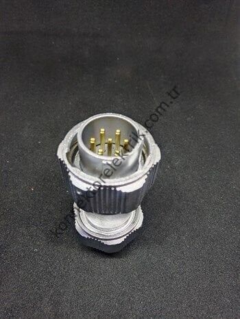 WEIPU WY20J7TE 7 Pin IP67 Metal Kasa Bayonet Kablo Tipi Erkek Su Geçirmez Konnektör