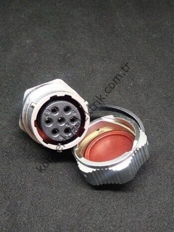 WEIPU WY20K7ZM 7 Pin IP67 Metal Kasa Bayonet Panel Tipi Dişi Su Geçirmez Konnektör