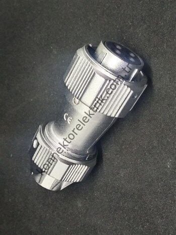 WEIPU WY20K4TE 4 Pin IP67 Metal Kasa Bayonet Kablo Tipi Dişi Su Geçirmez Konnektör