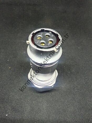 WEIPU WY20K4ZE 4 Pin IP67 Metal Kasa Bayonet Karşıt Kablo Tipi Dişi Su Geçirmez Konnektör