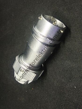WEIPU WY20J4ZE 4 Pin IP67 Metal Kasa Bayonet Karşıt Kablo Tipi Erkek Su Geçirmez Konnektör