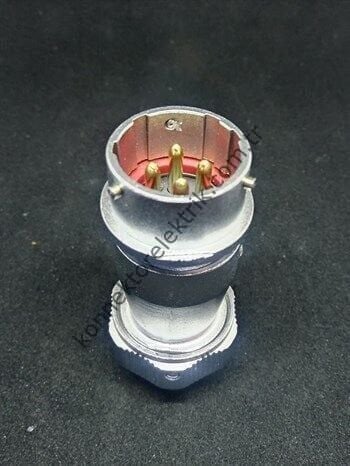 WEIPU WY20J4ZE 4 Pin IP67 Metal Kasa Bayonet Karşıt Kablo Tipi Erkek Su Geçirmez Konnektör