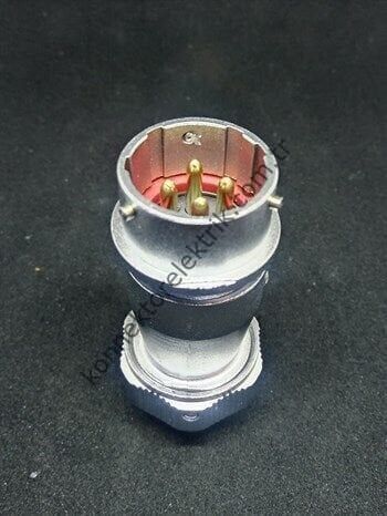 WEIPU WY20J4ZE 4 Pin IP67 Metal Kasa Bayonet Karşıt Kablo Tipi Erkek Su Geçirmez Konnektör