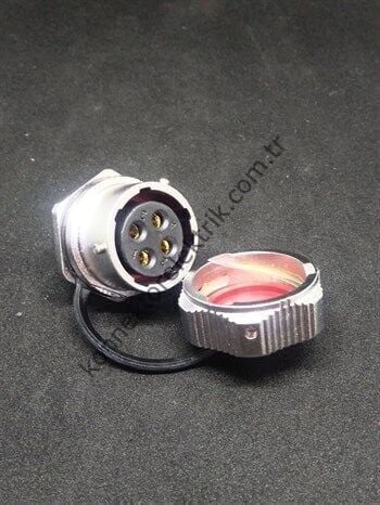 WEIPU WY20K4ZM 4 Pin IP67 Metal Kasa Bayonet Panel Tipi Dişi Su Geçirmez Konnektör