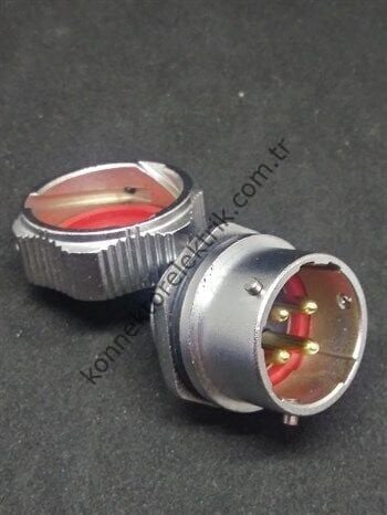 WEIPU WY20J4ZM 4 Pin IP67 Metal Kasa Bayonet Panel Tipi Erkek Su Geçirmez Konnektör