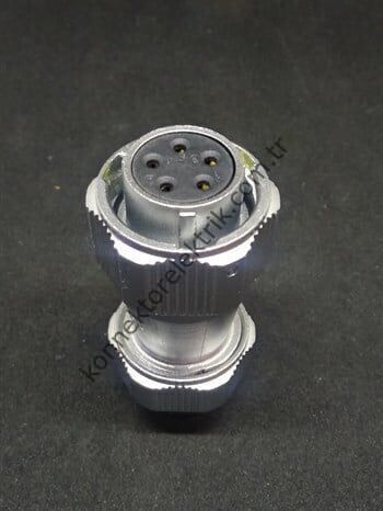 WEIPU WY20K5TE 5 Pin IP67 Metal Kasa Bayonet Kablo Tipi Dişi Su Geçirmez Konnektör