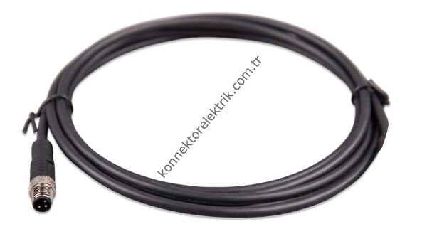SOLJEX M8 5mt. Kablolu 3 Pin Erkek Konnektör
