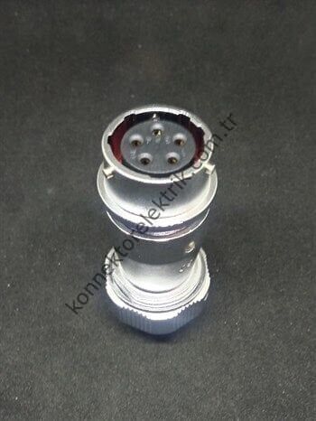 WEIPU WY20K5ZE 5 Pin IP67 Metal Kasa Bayonet Karşıt Kablo Tipi Dişi Su Geçirmez Konnektör