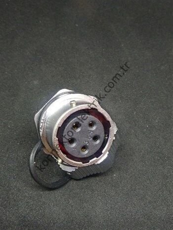 WEIPU WY20K5ZM 5 Pin IP67 Metal Kasa Bayonet Panel Tipi Dişi Su Geçirmez Konnektör