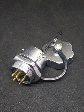 WEIPU WY20J5ZM 5 Pin IP67 Metal Kasa Bayonet Panel Tipi Erkek Su Geçirmez Konnektör