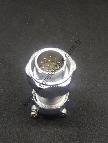 WEIPU WY20J12ZI 12 Pin IP67 Metal Kasa Bayonet Karşıt Kablo Tipi Erkek Su Geçirmez Konnektör