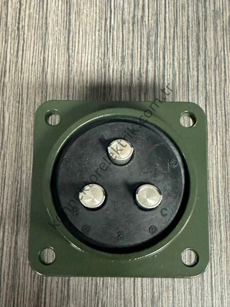 KUKDONG MS3102E 28-3P 3 Pin Metal Kasa Panel Tipi Erkek Askeri Konnektör