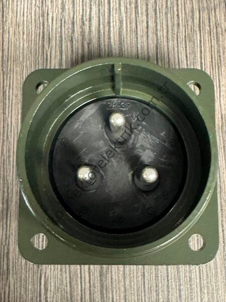 KUKDONG MS3102E 28-3P 3 Pin Metal Kasa Panel Tipi Erkek Askeri Konnektör