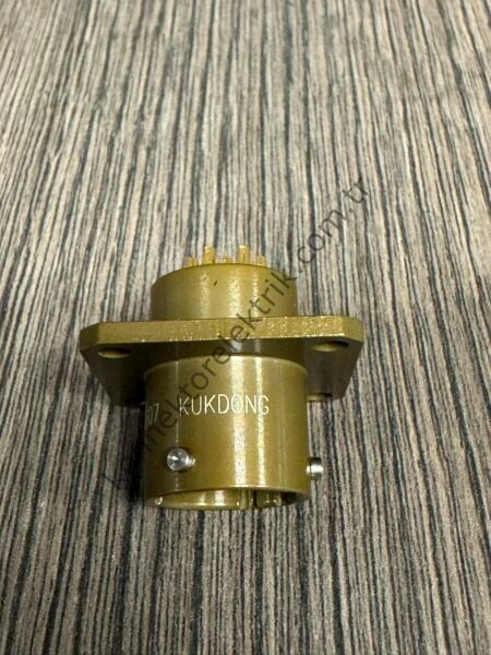 KUKDONG MS3112E 10-7P 7 Pin Metal Kasa Shell Panel Tipi Erkek Askeri Konnektör