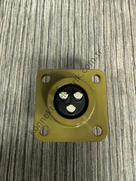 KUKDONG KDB02E 10SL-3S 3 Pin Metal Kasa Bayonet Panel Tipi Dişi Askeri Konnektör