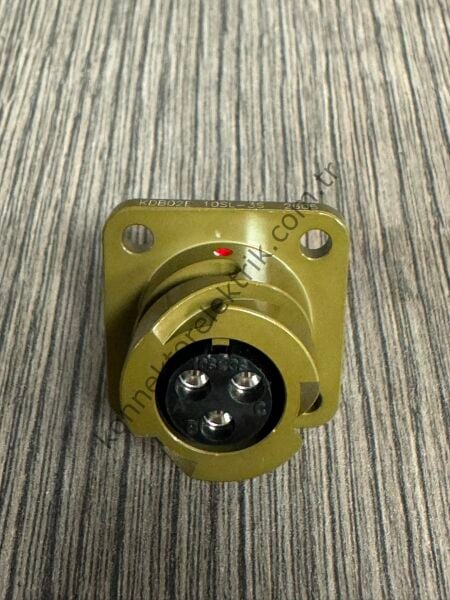 KUKDONG KDB02E 10SL-3S 3 Pin Metal Kasa Bayonet Panel Tipi Dişi Askeri Konnektör