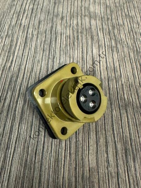 KUKDONG KDB02E 10SL-3S 3 Pin Metal Kasa Bayonet Panel Tipi Dişi Askeri Konnektör