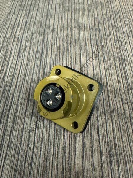 KUKDONG KDB02E 10SL-3S 3 Pin Metal Kasa Bayonet Panel Tipi Dişi Askeri Konnektör