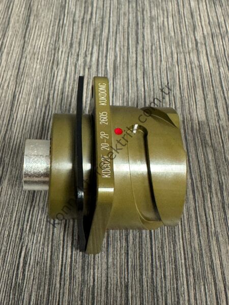 KUKDONG KDB02E 20-2P 1 Pin Metal Kasa Bayonet Panel Tipi Erkek Askeri Konnektör