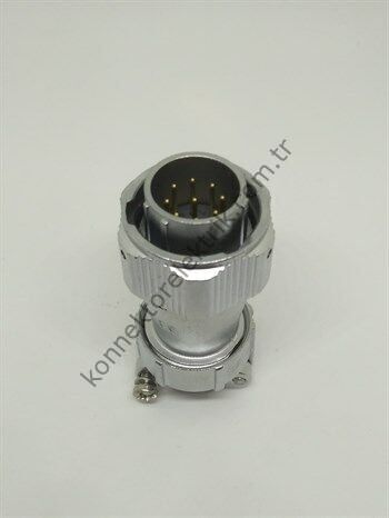 WEIPU WY20J9TI 9 Pin IP67 Metal Kasa Bayonet Kablo Tipi Erkek Su Geçirmez Konnektör