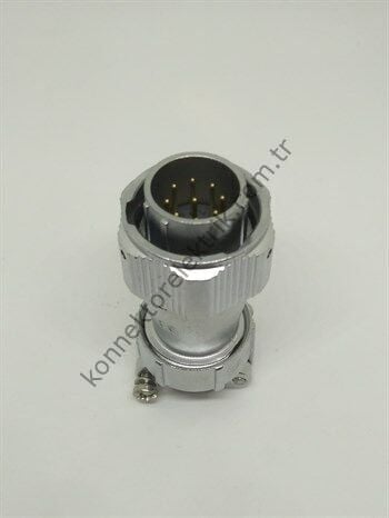 WEIPU WY20J9TI 9 Pin IP67 Metal Kasa Bayonet Kablo Tipi Erkek Su Geçirmez Konnektör