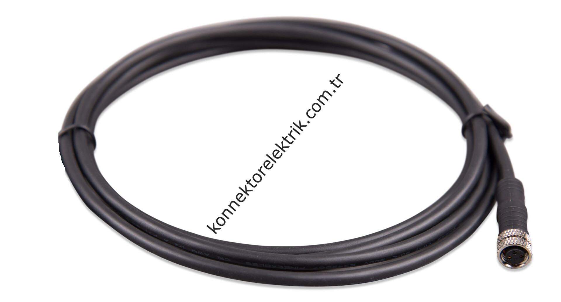 SOLJEX M12 2mt Kablolu 3 Pin Dişi Konnektör