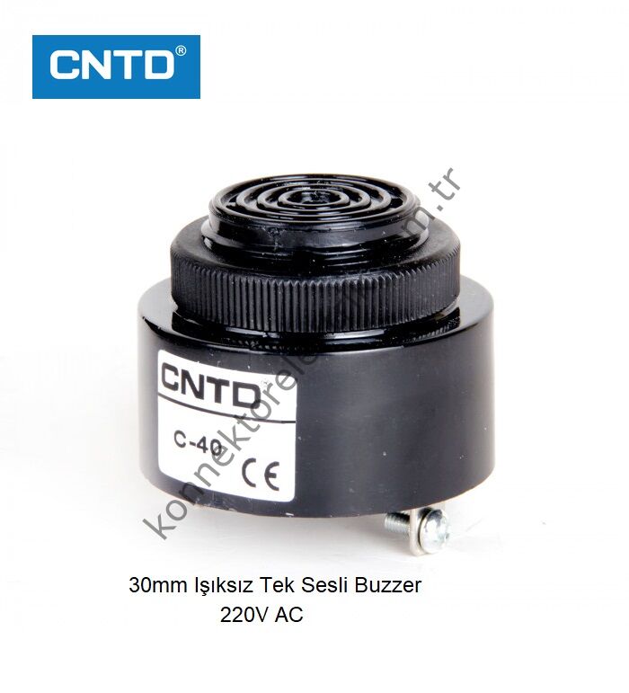 CNTD C40-220  30mm Işıksız Tek Sesli Buzzer 220V AC