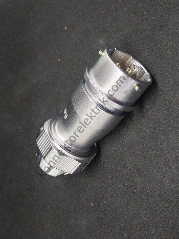 WEIPU WY20J3ZE 3 Pin IP67 Metal Kasa Bayonet Karşıt Kablo Tipi Erkek Su Geçirmez Konnektör